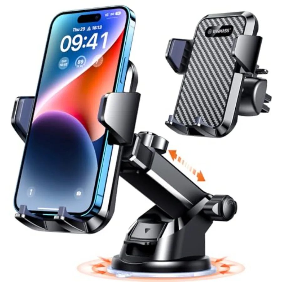 85+LBS Strongest Suction and Military-Grade Ultimate Car Phone Mount Patent and Safety Certs Cell Phone Holder for Dash Windshi
85+LBS Strongest Suction and Military-Grade Ultimate Car Phone Mount Patent and Safety Certs Cell Phone Holder for Dash Windshi