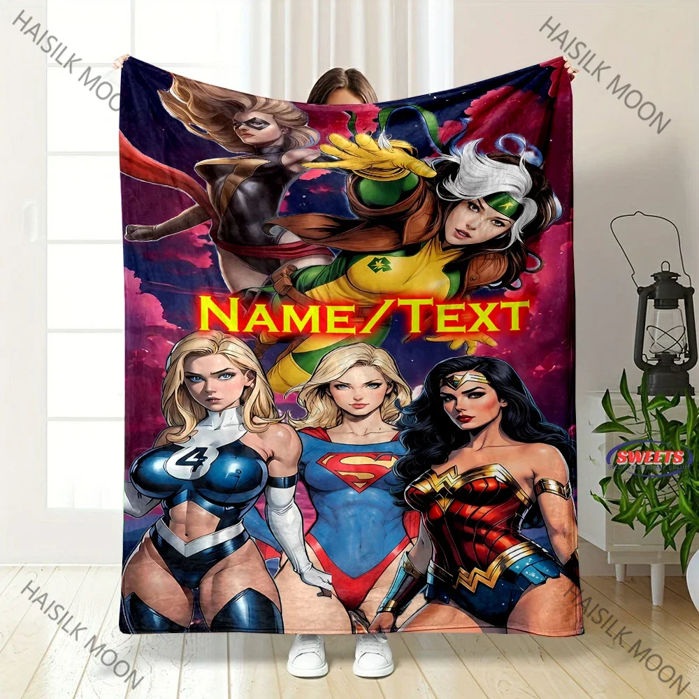 Новое одеяло для Wonder Woman DC, индивидуальное имя или текст, несколько размеров, диван-кровать, шаль для офисной комнаты, одеяло Four Seasons, специальный подарок
Новое одеяло для Wonder Woman DC, индивидуальное имя или текст, несколько размеров, диван-кровать, шаль для офисной комнаты, одеяло Four Seasons, специальный подарок