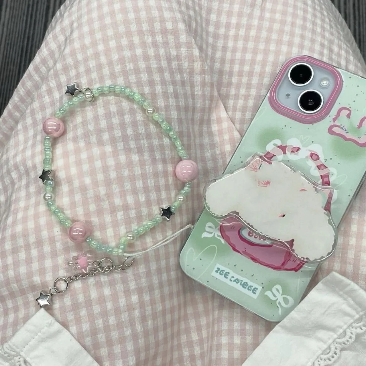 Cute Green Pink Phone Lanyard Chain Star Beaded Mobile Charm Wrist Strap Stylish Hanging Cord Pendant Girl Daily Decor Accessory
Cute Green Pink Phone Lanyard Chain Star Beaded Mobile Charm Wrist Strap Stylish Hanging Cord Pendant Girl Daily Decor Accessory