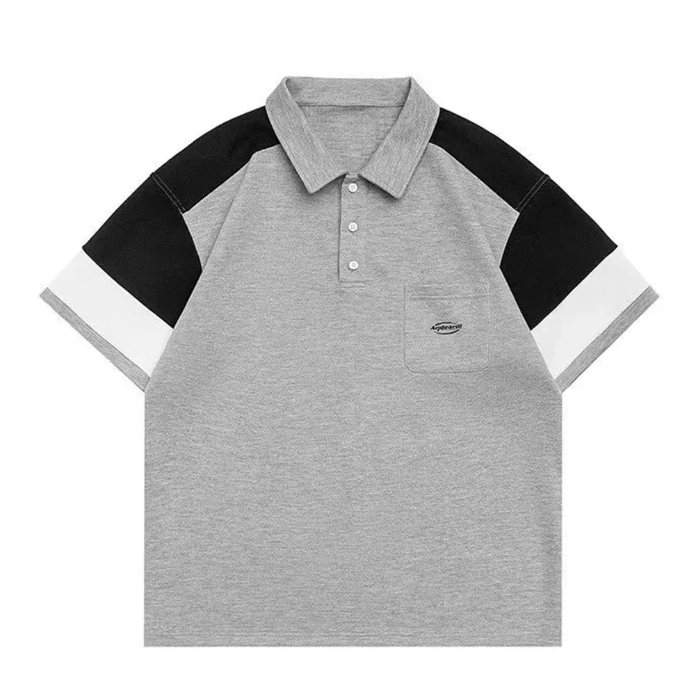 Casual Short Sleeve Contrast Color Tops Summer Vacation Casual Outing Lapel Neckline Regular Clothing Length Short Sleeve Style
Casual Short Sleeve Contrast Color Tops Summer Vacation Casual Outing Lapel Neckline Regular Clothing Length Short Sleeve Style