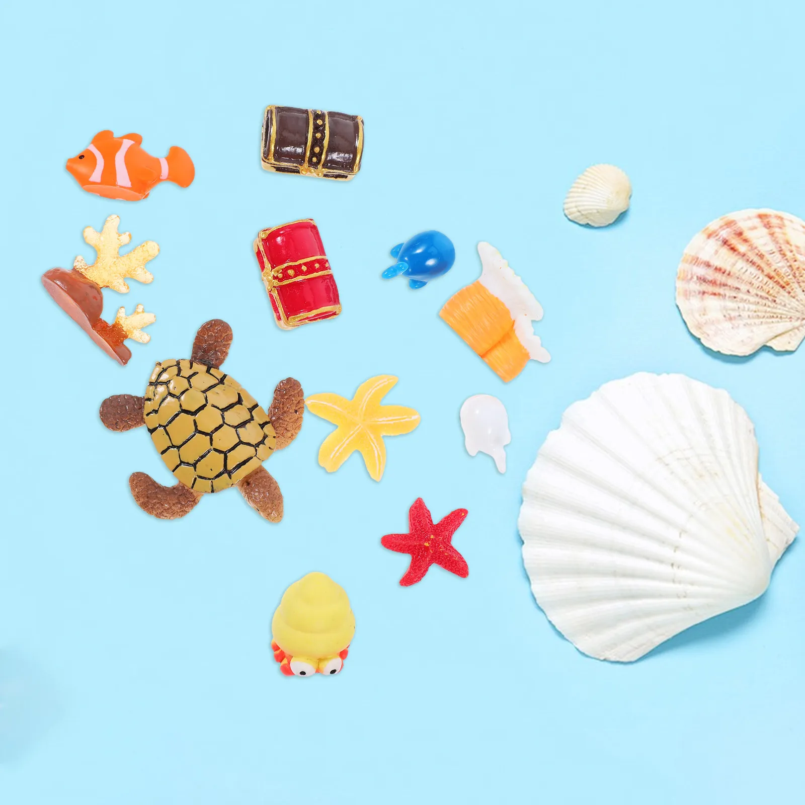 11Pcs Mini Resin Beach Accessories Waterproof Realistic Seaside Scene Set for Dollhouse Micro Landscape and DIY Craft Decoration
11Pcs Mini Resin Beach Accessories Waterproof Realistic Seaside Scene Set for Dollhouse Micro Landscape and DIY Craft Decoration