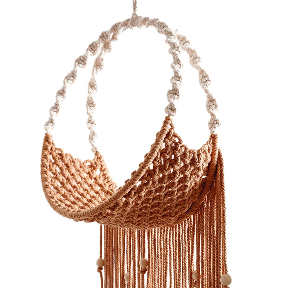 Weaving Potted Net Bag Bonsai Display Rack Home Decor Wall Macrame Shelf Hanging Planter Hanger Cotton Rope Wood Material
Weaving Potted Net Bag Bonsai Display Rack Home Decor Wall Macrame Shelf Hanging Planter Hanger Cotton Rope Wood Material
