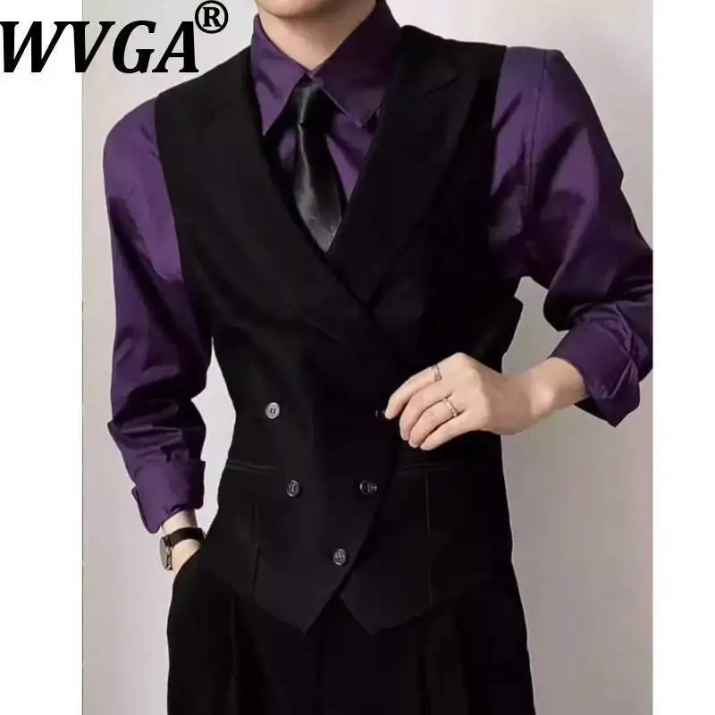 WVGA Spring Autumn New Men Korean Style Fresh College Double-breasted Button Vests Ncihe Chic Casual Sleeveless Coats Ins W24321
WVGA Spring Autumn New Men Korean Style Fresh College Double-breasted Button Vests Ncihe Chic Casual Sleeveless Coats Ins W24321