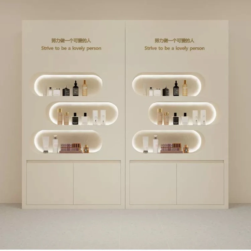 Modern Cream Style Display Cabinet Nordic High-end Skin Care Medical Beauty Product Cabinet Commercial Furniture أثاث مكتبات FYM
Modern Cream Style Display Cabinet Nordic High-end Skin Care Medical Beauty Product Cabinet Commercial Furniture أثاث مكتبات FYM