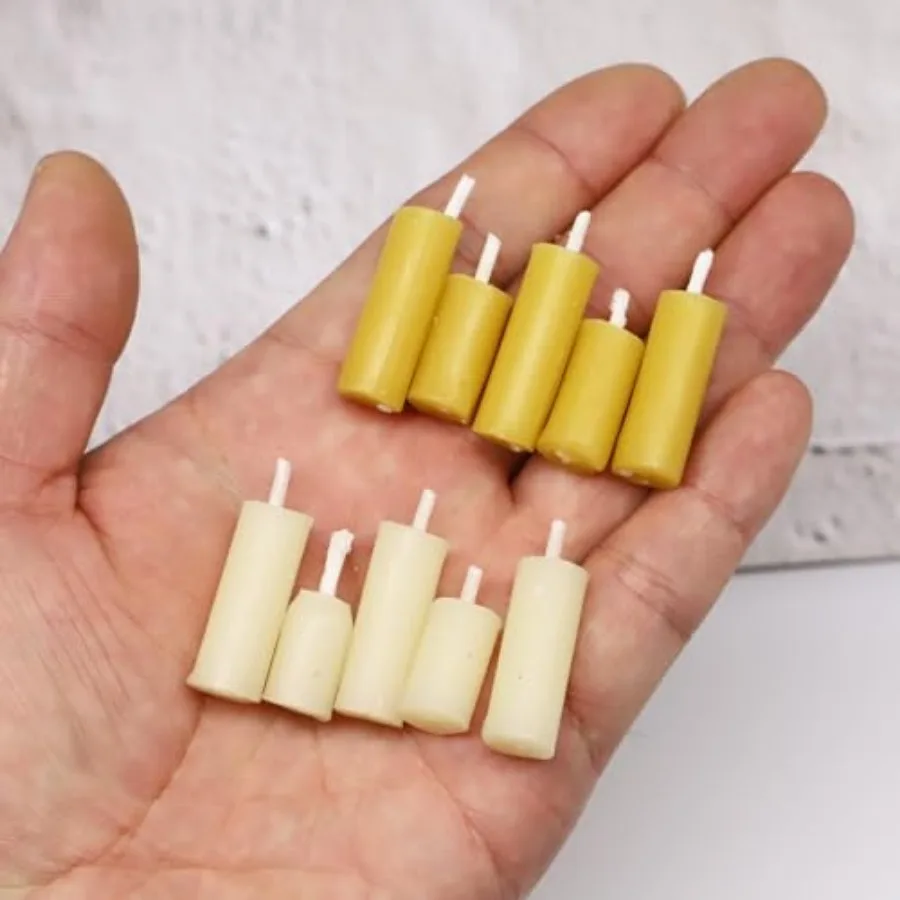 Dollhouse Miniature Candle Set 5pc - Tiny, Mini, 1/12, Decoration, Decor, Fairy Garden, Rustic, Beesax, Farmhouse, DIY Craft, A
Dollhouse Miniature Candle Set 5pc - Tiny, Mini, 1/12, Decoration, Decor, Fairy Garden, Rustic, Beesax, Farmhouse, DIY Craft, A