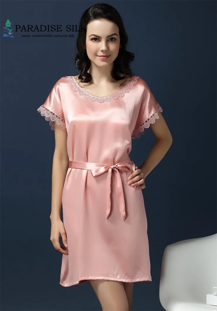 Home Dress 100% Pure Silk Women Lacy Short Sleeves Chemise Night Dress Sleepwear One Size
Home Dress 100% Pure Silk Women Lacy Short Sleeves Chemise Night Dress Sleepwear One Size