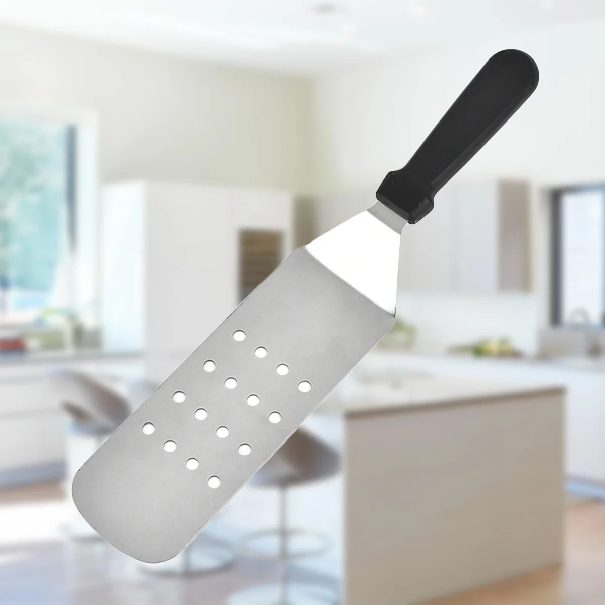 Stainless Steel Slotted Turner Plastic Stick Heat-Resistant Kitchen Utensil with Vacuum Ergonomic Handle for Home Kitchen
Stainless Steel Slotted Turner Plastic Stick Heat-Resistant Kitchen Utensil with Vacuum Ergonomic Handle for Home Kitchen