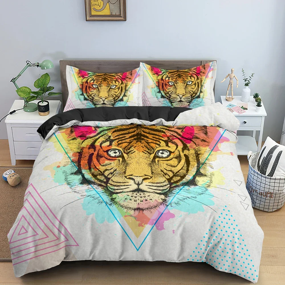 Polygon Cartoon Animal Pattern Duvet Cover Watercolor Lion Background Polyester Bedding Set King Queen Size 2/3Pcs For Kids Boys
Polygon Cartoon Animal Pattern Duvet Cover Watercolor Lion Background Polyester Bedding Set King Queen Size 2/3Pcs For Kids Boys