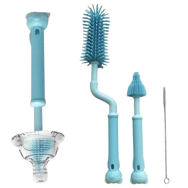 Silicone Milk Bottle Brush 360 Long Handle Cup Brush Handheld Soft Head Food Grade Watering Kitchen Household Cleaning Brushes
Silicone Milk Bottle Brush 360 Long Handle Cup Brush Handheld Soft Head Food Grade Watering Kitchen Household Cleaning Brushes