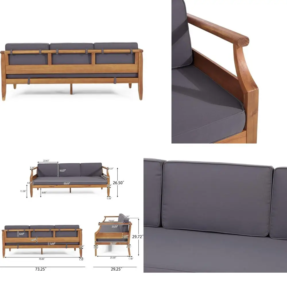 Трехместный диван Aston Outdoor - Древесина акации - Тик/серый
Трехместный диван Aston Outdoor - Древесина акации - Тик/серый