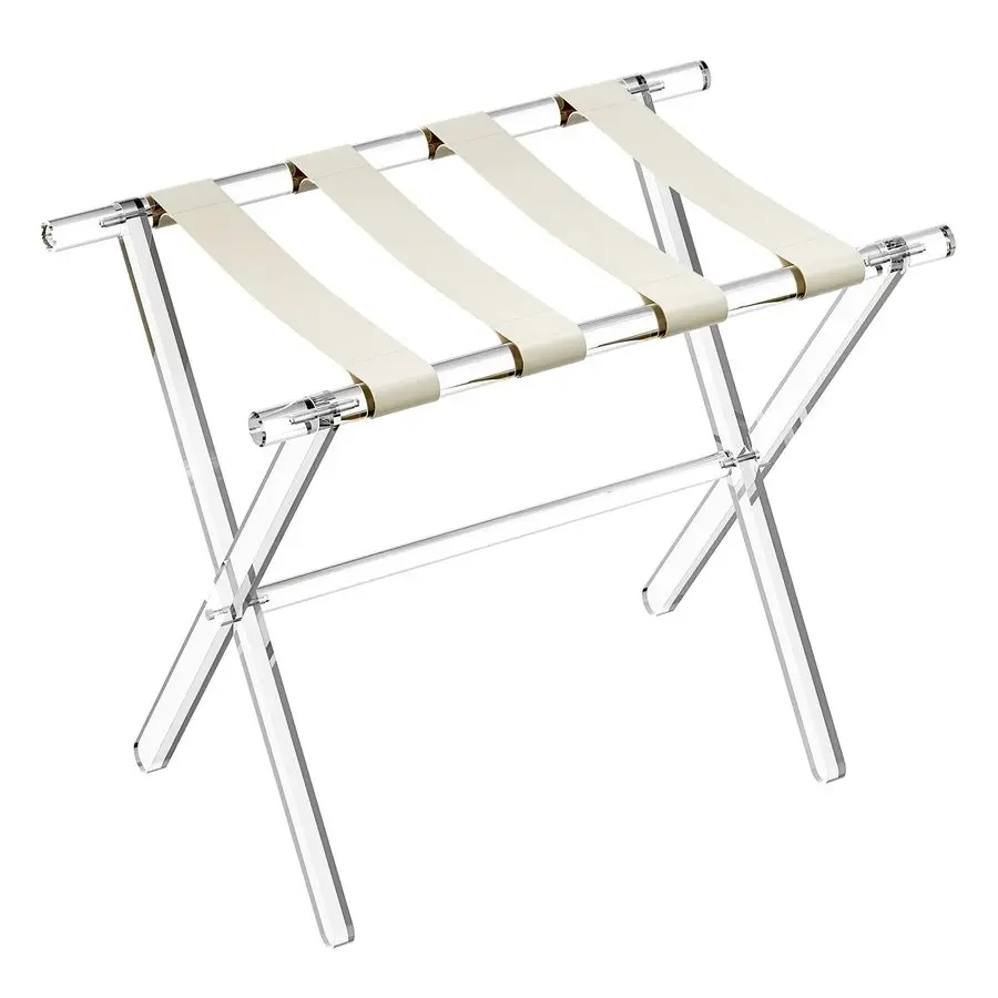 Acrylic Luggage Rack for Guest Room Foldable Suitcase Stand with Leather Straps for Bedroom Living Room Hotel HeavyDuty, Holds
Acrylic Luggage Rack for Guest Room Foldable Suitcase Stand with Leather Straps for Bedroom Living Room Hotel HeavyDuty, Holds