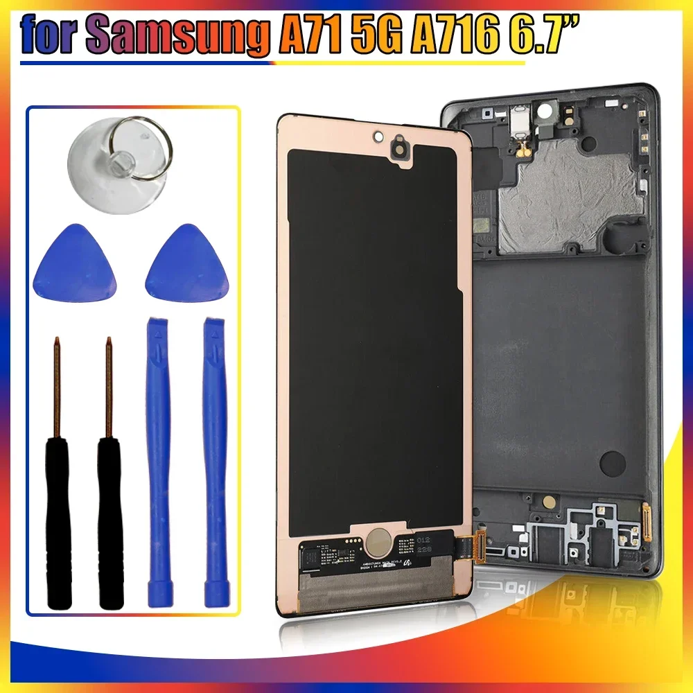 Новый Super AMOLED-дисплей для Samsung Galaxy A71 5G, дисплей, сенсорный экран, дигитайзер, Замена для Samsung A71 5G A716F A716U LCD
Новый Super AMOLED-дисплей для Samsung Galaxy A71 5G, дисплей, сенсорный экран, дигитайзер, Замена для Samsung A71 5G A716F A716U LCD