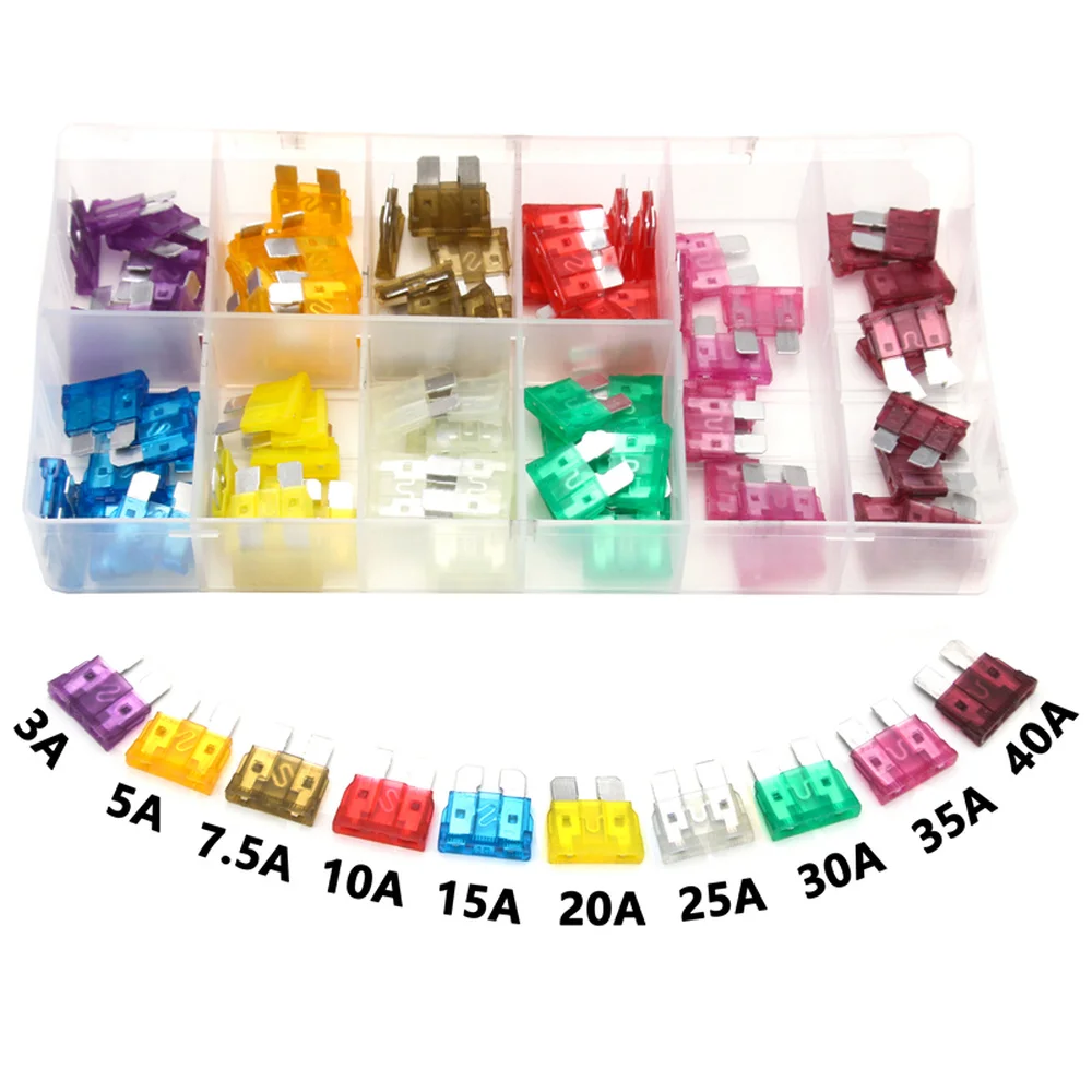100PCS Aluminum Fuse Blade Medium-sized Car Truck Low Profile Fuse Micro Blade Fuse Kit 3A-40A
100PCS Aluminum Fuse Blade Medium-sized Car Truck Low Profile Fuse Micro Blade Fuse Kit 3A-40A