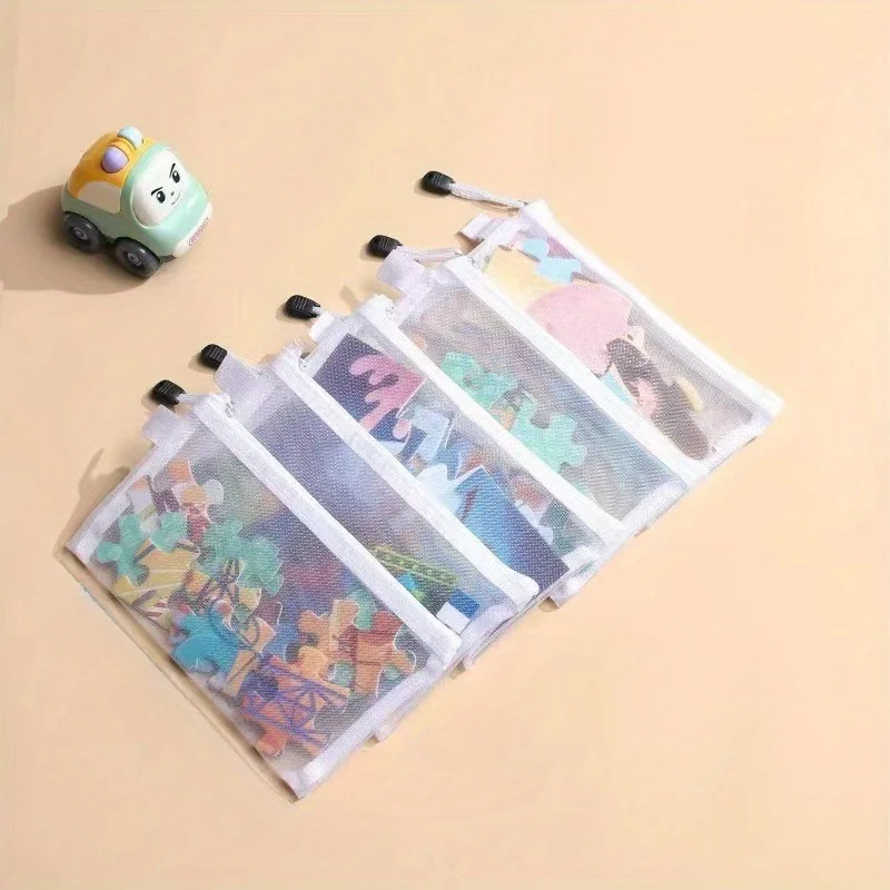 6pcs A6/A5/A4 Large Capacity Mesh Document Organizer Document Bags Nylon Zippered Filing Envelopes with Transparent Pen Pouch
6pcs A6/A5/A4 Large Capacity Mesh Document Organizer Document Bags Nylon Zippered Filing Envelopes with Transparent Pen Pouch