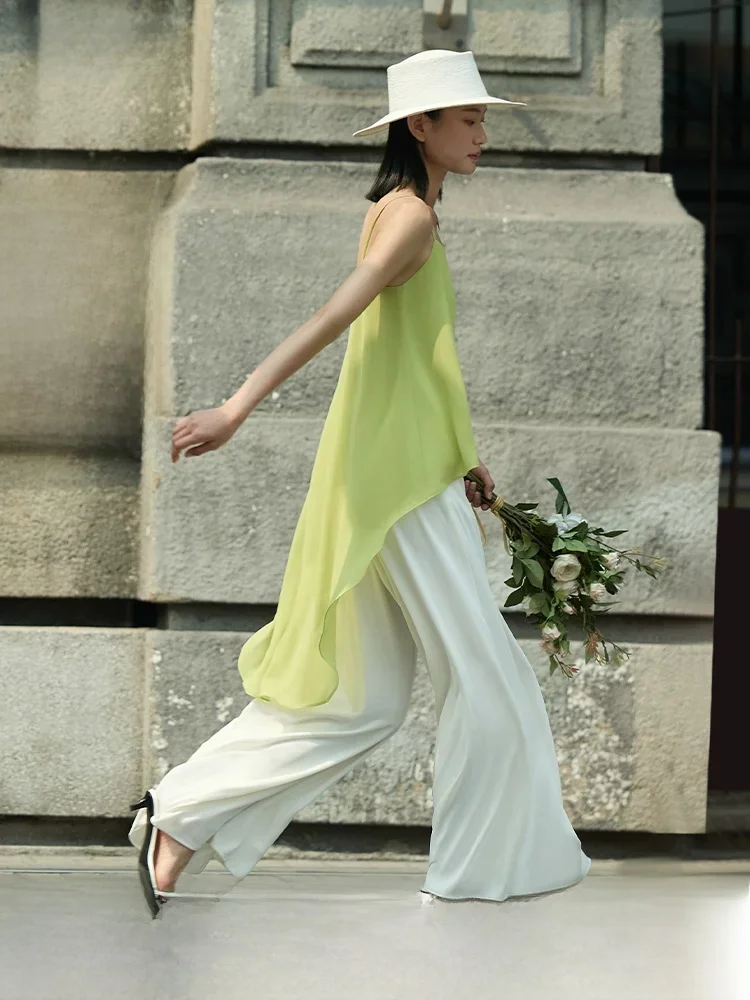 Modern n Women's Double Layer Chiffon Tank Top Strap Vest Summer New Sle Front ort Ba Long Flat Mouth Casual Wear
Modern n Women's Double Layer Chiffon Tank Top Strap Vest Summer New Sle Front ort Ba Long Flat Mouth Casual Wear