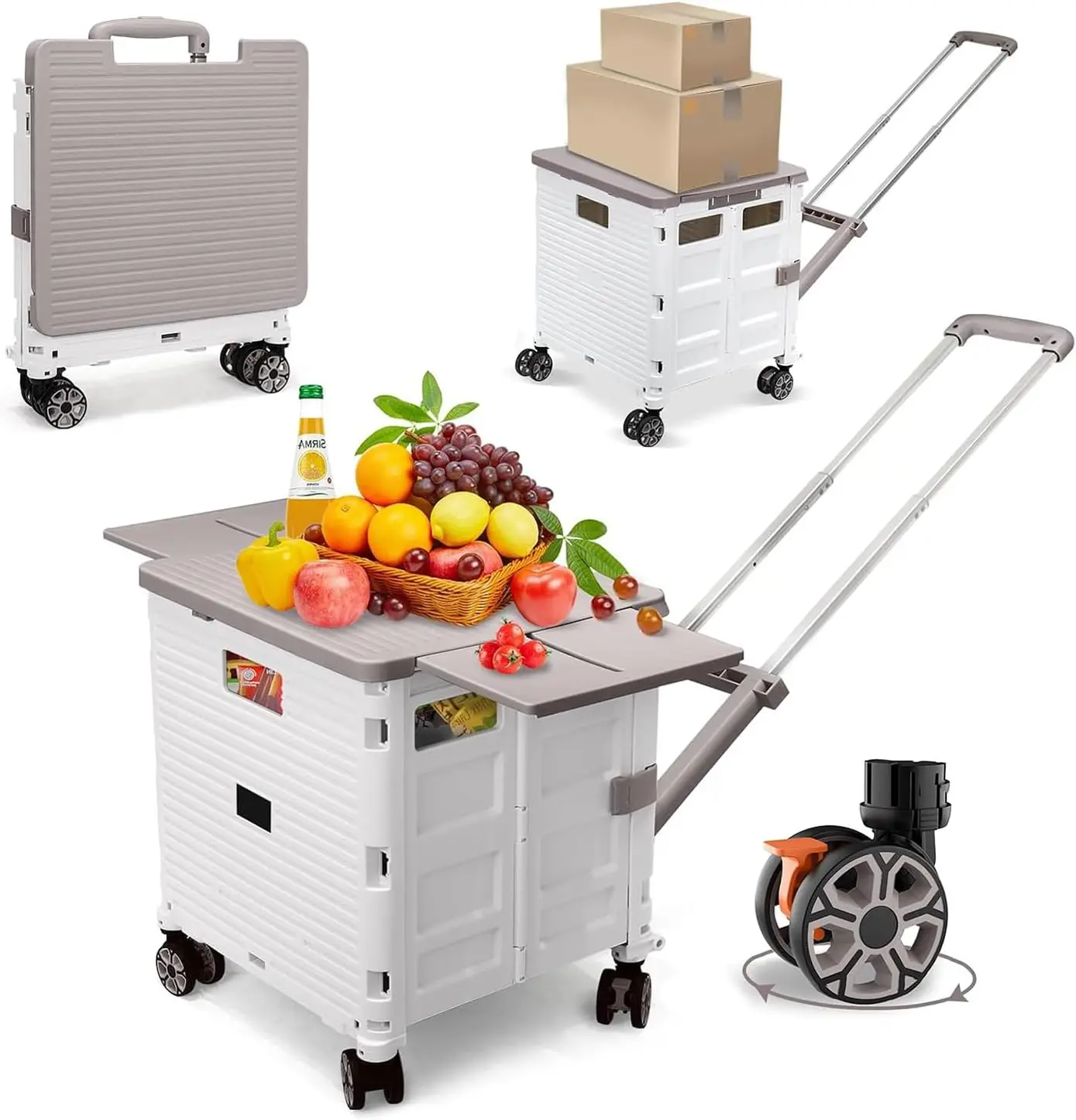 SELORSS Folding Multifunctional cart with Magnetic Sliding lid Design, Equipped with 360° noiseless Swivel Wheels, Suitable for
SELORSS Folding Multifunctional cart with Magnetic Sliding lid Design, Equipped with 360° noiseless Swivel Wheels, Suitable for