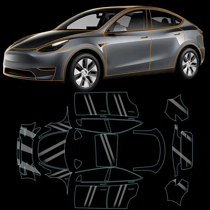 For Tesla Model Y 2020-2024 8.5-thick Scratch-resistant TPU Paint Protection Film Pre-cut PPF Car Body Clear Bra Self Healing
For Tesla Model Y 2020-2024 8.5-thick Scratch-resistant TPU Paint Protection Film Pre-cut PPF Car Body Clear Bra Self Healing