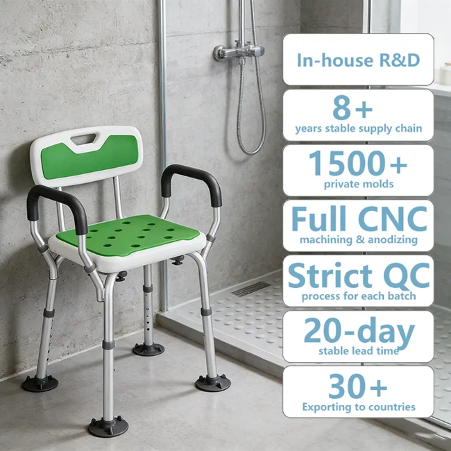 Simplywalk Aluminum 200KG Bath Shower Chair Adjustable Shower Room Handicap People MDR CE Certification Customized ing
Simplywalk Aluminum 200KG Bath Shower Chair Adjustable Shower Room Handicap People MDR CE Certification Customized ing
