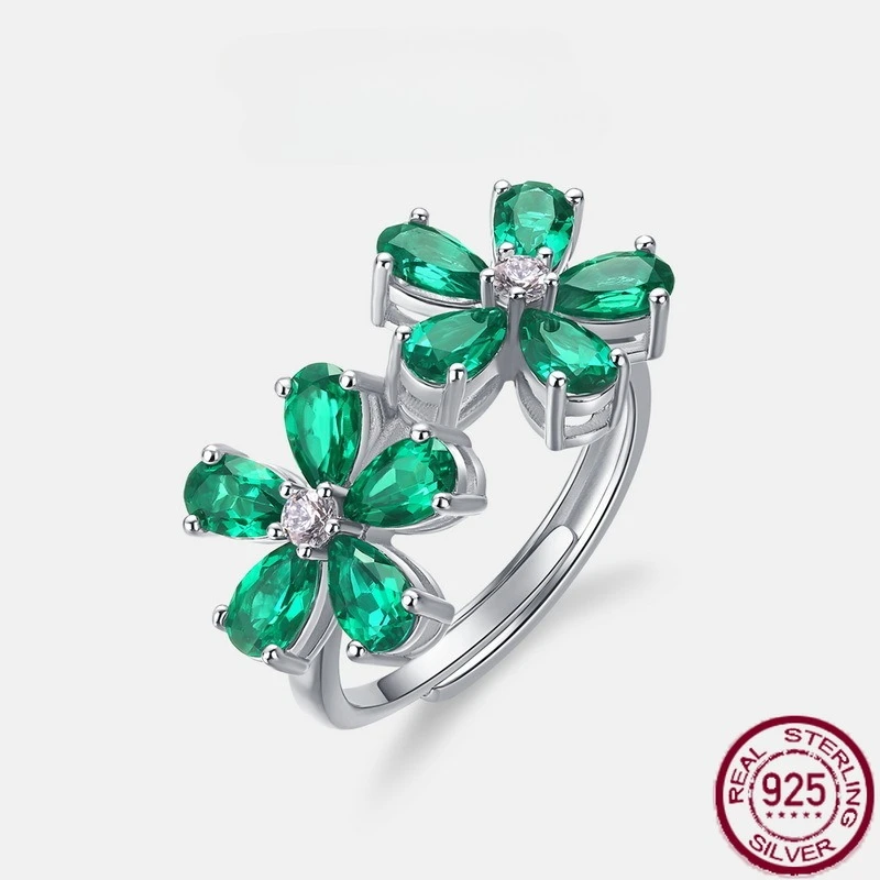 New S925 pure silver petal cultivation emerald fashionable full inlaid colorful treasure retro light luxury wedding jewelry
New S925 pure silver petal cultivation emerald fashionable full inlaid colorful treasure retro light luxury wedding jewelry