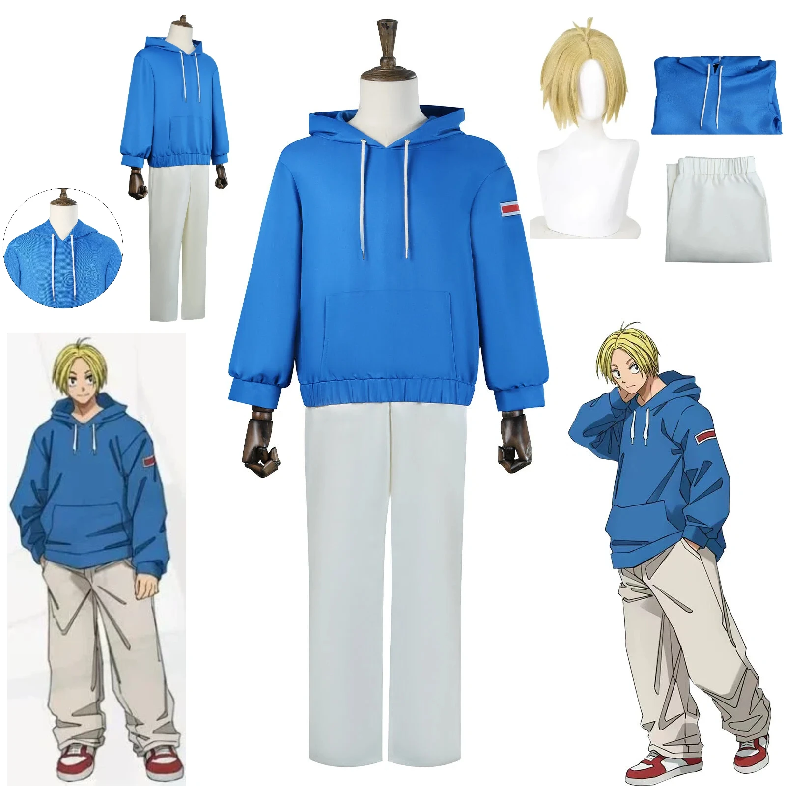 Anime Sakamoto Days Cosplay Costume, Kuranobu Light Blue Jacket with Yellow Short Wig Anime Role Play Outfit Halloween Full Set
Anime Sakamoto Days Cosplay Costume, Kuranobu Light Blue Jacket with Yellow Short Wig Anime Role Play Outfit Halloween Full Set