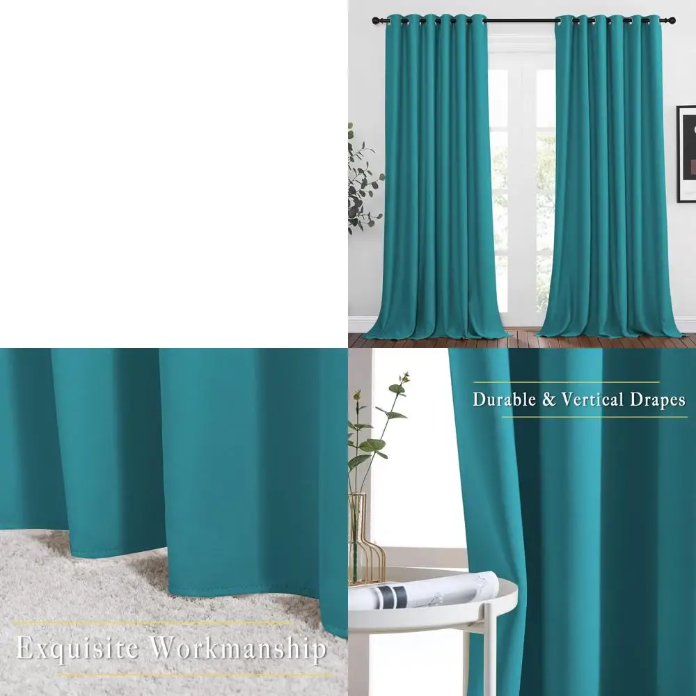Triple Weave Thermal Insulated Blackout Curtains, 80x108 inches, Peacock Teal, Set of 2 for Patio
Triple Weave Thermal Insulated Blackout Curtains, 80x108 inches, Peacock Teal, Set of 2 for Patio