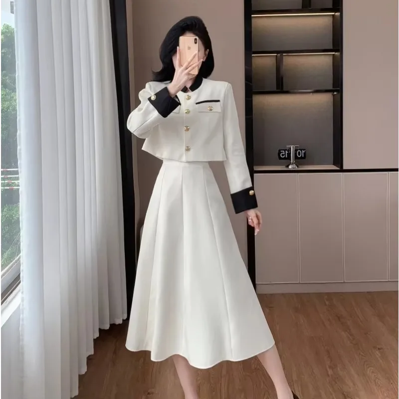 2024 Autumn New French-style Noble Lady Quality Two-piece Set, Contrast Color Top High-waist Skirt Outfit Women Female Lady
2024 Autumn New French-style Noble Lady Quality Two-piece Set, Contrast Color Top High-waist Skirt Outfit Women Female Lady