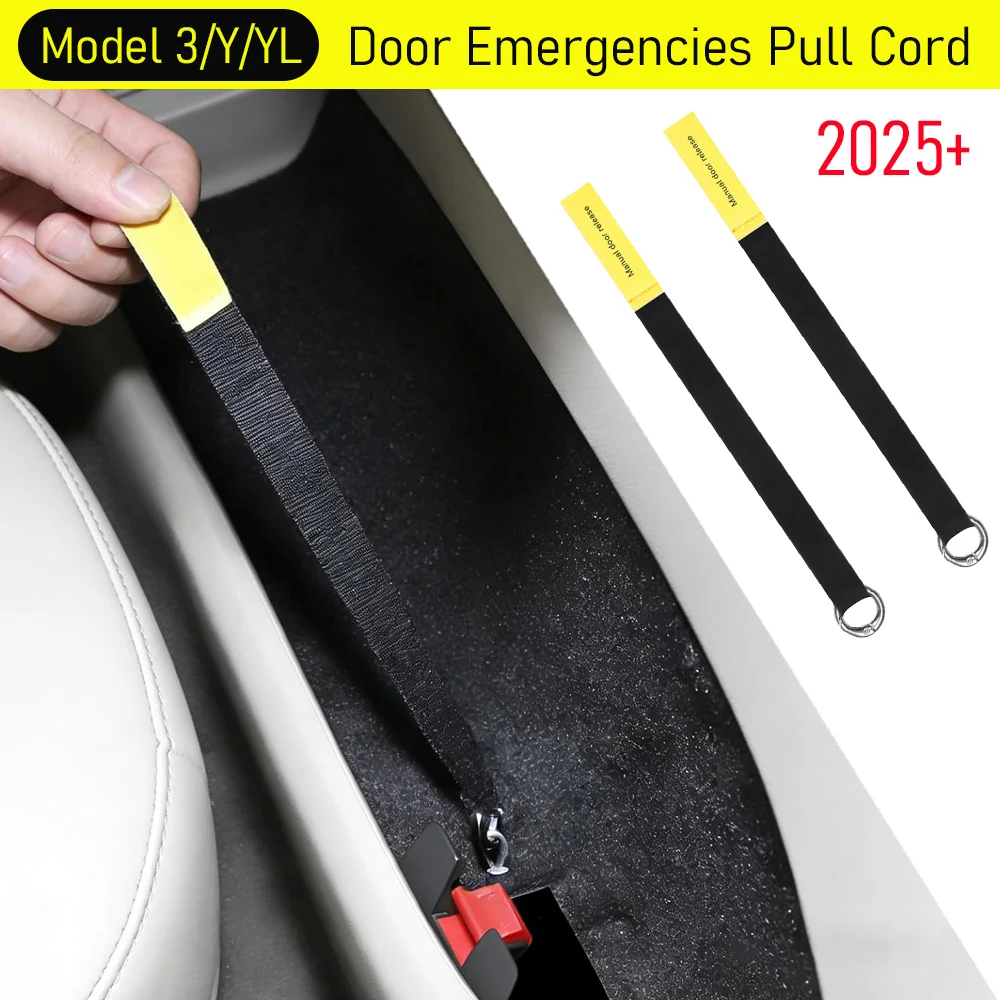 2pcs Door Emergencies Pull Cord Door Release Strap for Tesla Model 3 Y YL 2026 2025 Car Safety Handle Rapid Exits Accessories
2pcs Door Emergencies Pull Cord Door Release Strap for Tesla Model 3 Y YL 2026 2025 Car Safety Handle Rapid Exits Accessories