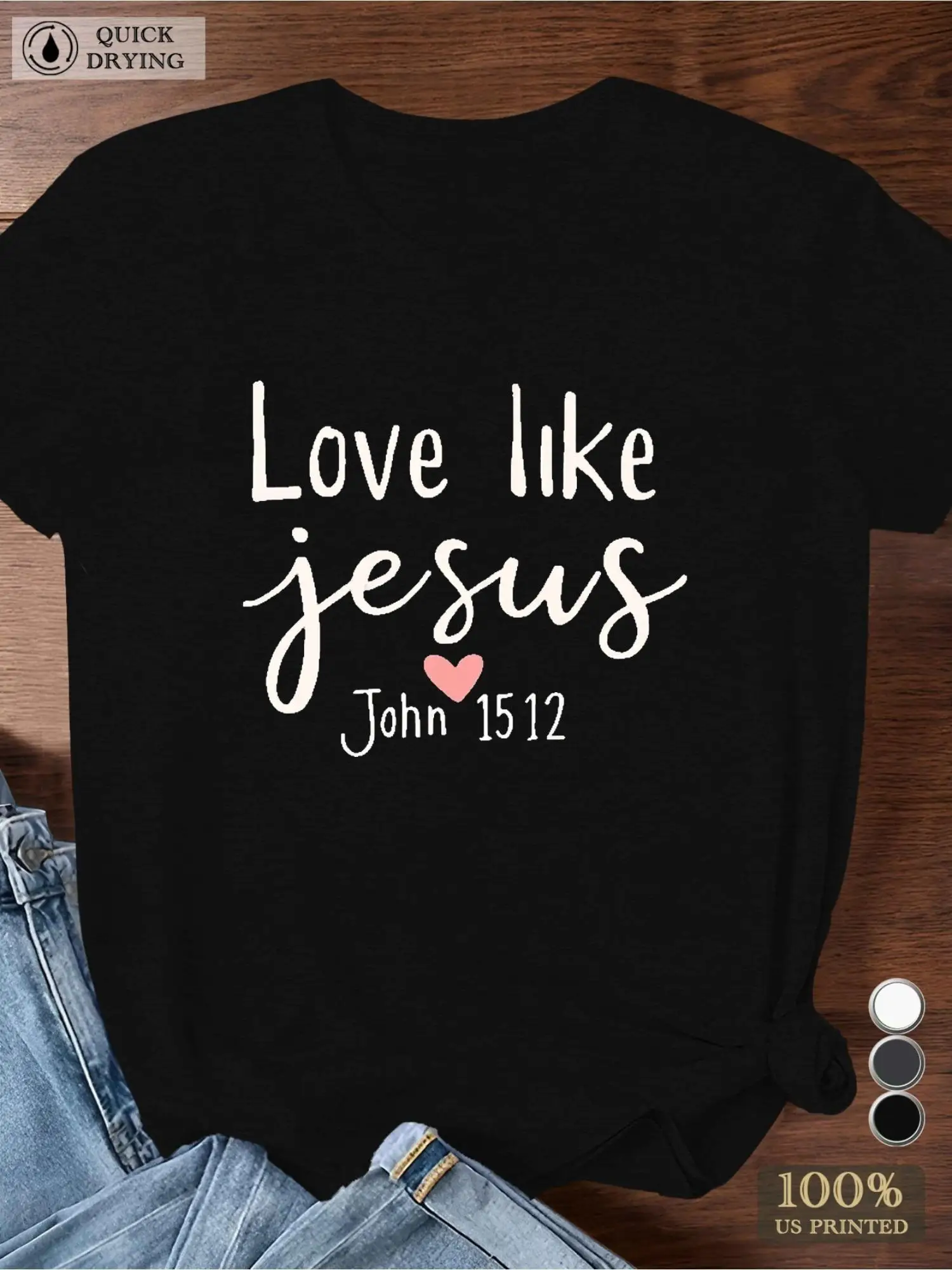 Женская удобная футболка Love Like Jesus John 15:12, мягкая черная повседневная футболка с вдохновляющим Писанием и круглым вырезом, повседневная одежда
Женская удобная футболка Love Like Jesus John 15:12, мягкая черная повседневная футболка с вдохновляющим Писанием и круглым вырезом, повседневная одежда