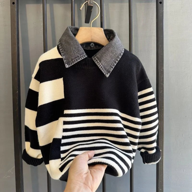 Boys Sweater Wool Coat Kids Tops Knitting 2024 Fashion Spring Autumn Plus Thicken Cottons Pullover Teenagers Children's Clothing
Boys Sweater Wool Coat Kids Tops Knitting 2024 Fashion Spring Autumn Plus Thicken Cottons Pullover Teenagers Children's Clothing