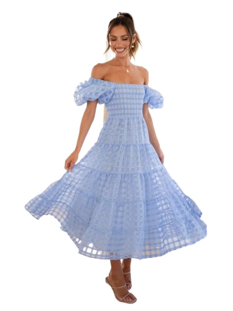 Summer For Women Lantern Sleeve Dress New Fashion Elegant Casual Slash Neck Loose Party Dresses Robe Femme Womens Clothing
Summer For Women Lantern Sleeve Dress New Fashion Elegant Casual Slash Neck Loose Party Dresses Robe Femme Womens Clothing