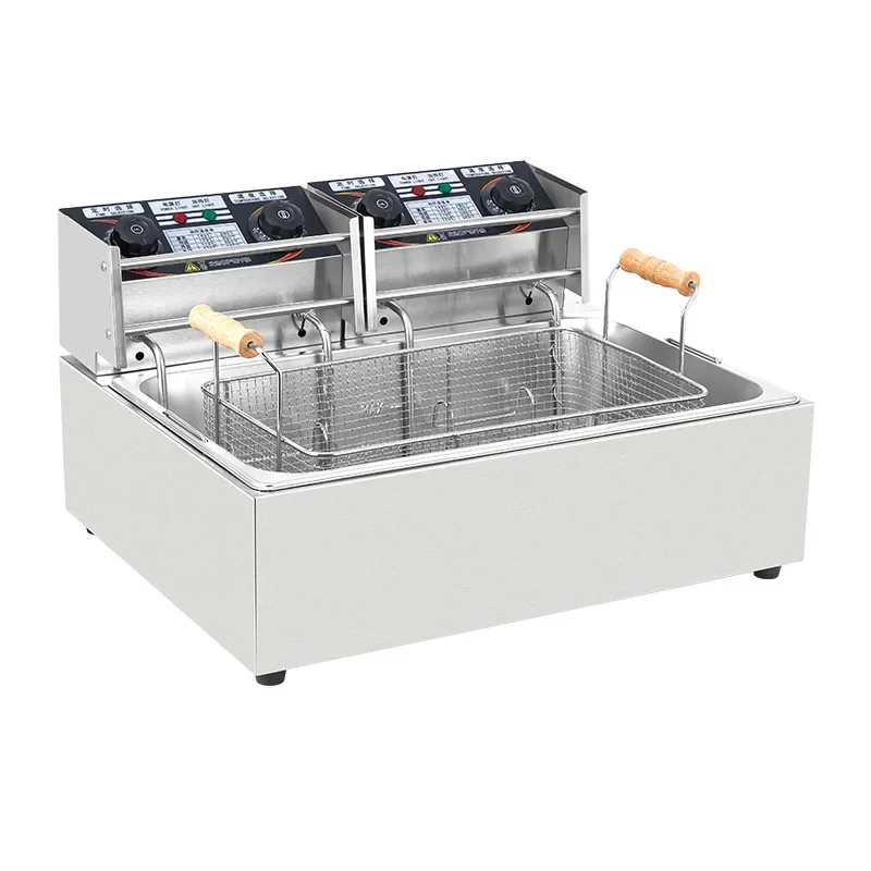 Large capacity electric fryer, commercial stall, single cylinder constant temperature fryer
Large capacity electric fryer, commercial stall, single cylinder constant temperature fryer