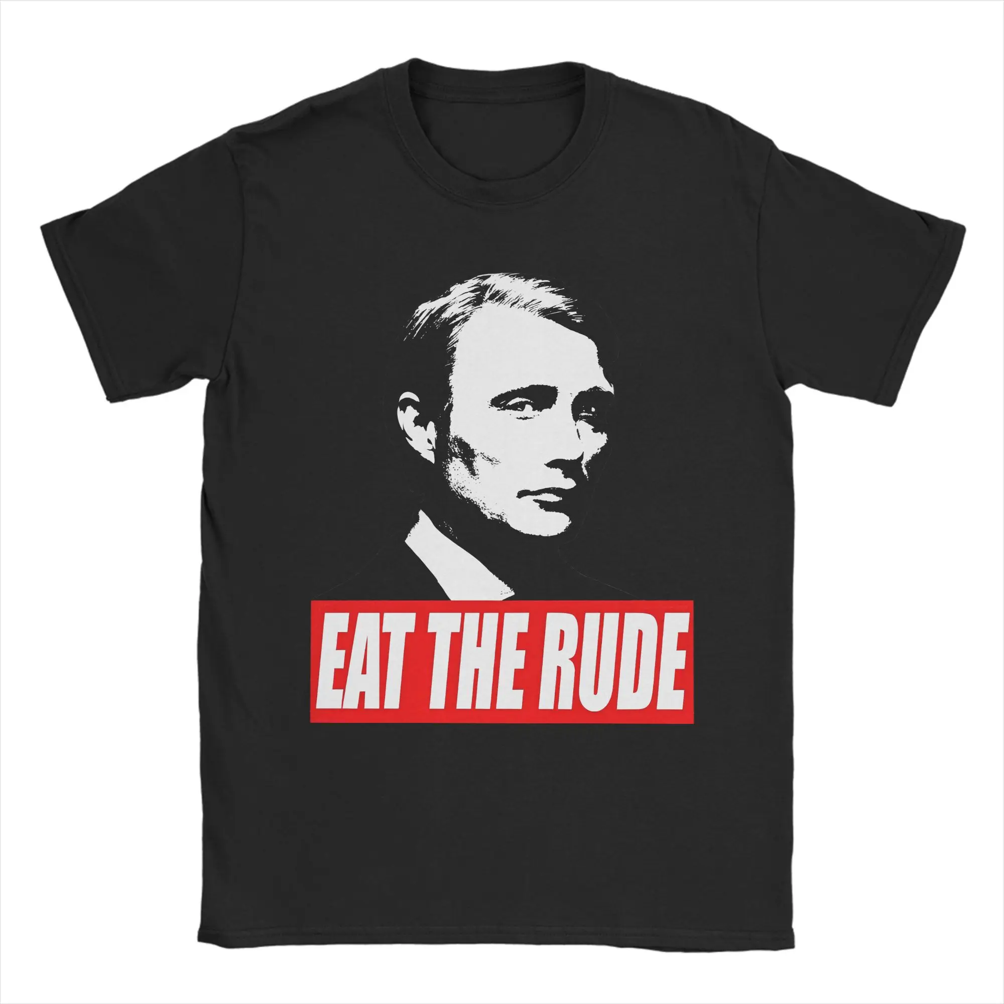 Mads Mikkelsen T Shirt Summer Hannibal Hipster EAT THE RUDE Fashion T Shirts Men Cotton O-Neck Short-Sleeve Vintage Tops
Mads Mikkelsen T Shirt Summer Hannibal Hipster EAT THE RUDE Fashion T Shirts Men Cotton O-Neck Short-Sleeve Vintage Tops