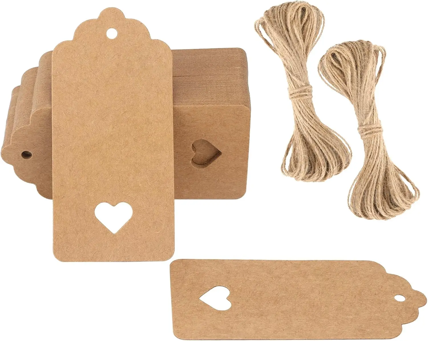 100Pcs Blank Kraft Gift Tags with Jute Twine for Valentine's Day, Thanksgiving, Christmas
100Pcs Blank Kraft Gift Tags with Jute Twine for Valentine's Day, Thanksgiving, Christmas