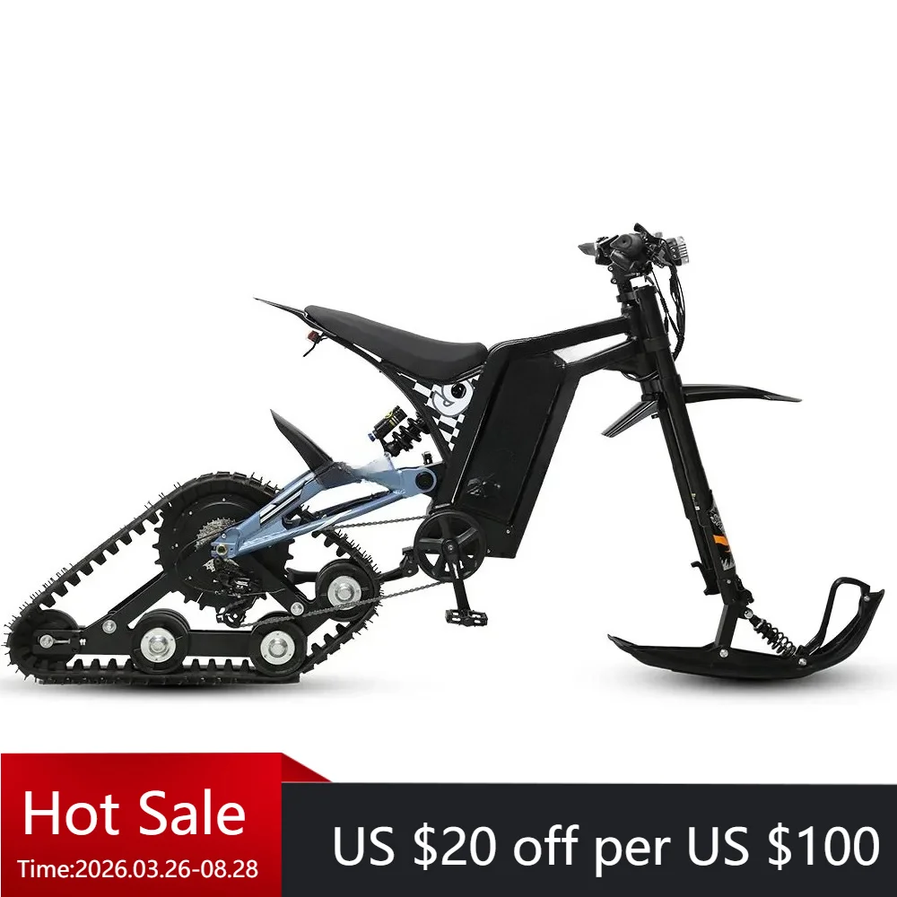 TC TXED's new dual-purpose electric bike for snow and sand, off-road electric motorcycle with wide tires and skis
TC TXED's new dual-purpose electric bike for snow and sand, off-road electric motorcycle with wide tires and skis