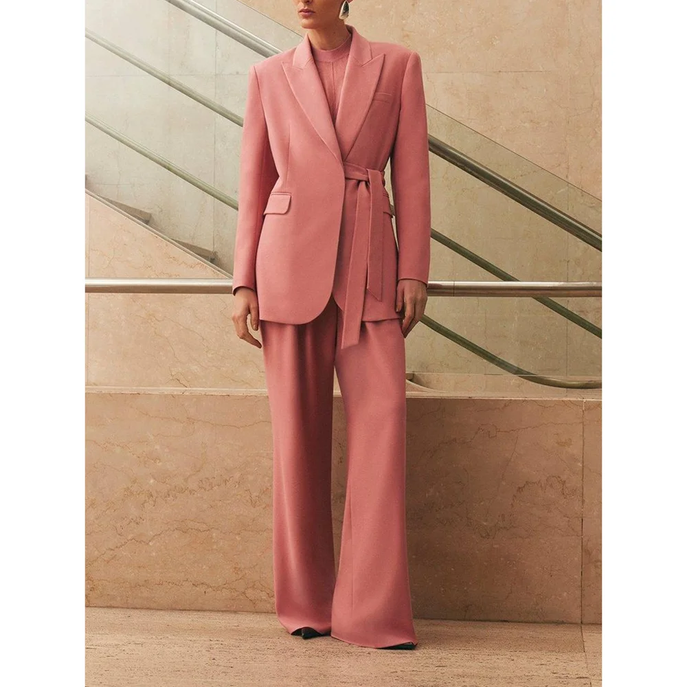 Casual Pink No Button New Female 2 Pieces(Blazer+Trousers) Custom Made Set Formal Evening Party Suits
Casual Pink No Button New Female 2 Pieces(Blazer+Trousers) Custom Made Set Formal Evening Party Suits