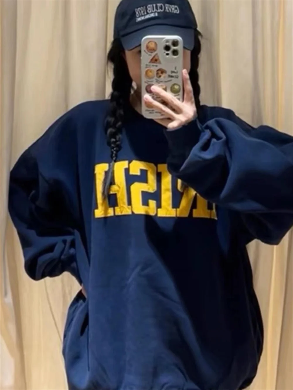 Fashion Women Navy Sweatshirt 2023 Winter Commuter Ladies Casual Long Sleeves Letter Round-neck Pullover For Women Outwears
Fashion Women Navy Sweatshirt 2023 Winter Commuter Ladies Casual Long Sleeves Letter Round-neck Pullover For Women Outwears