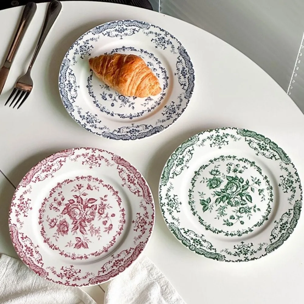 Dinner Set Retro Nordic Flower Pattern Disc Round Elegant Shallow Plate Ceramic Exquisite Dessert Plate Restaurant
Dinner Set Retro Nordic Flower Pattern Disc Round Elegant Shallow Plate Ceramic Exquisite Dessert Plate Restaurant