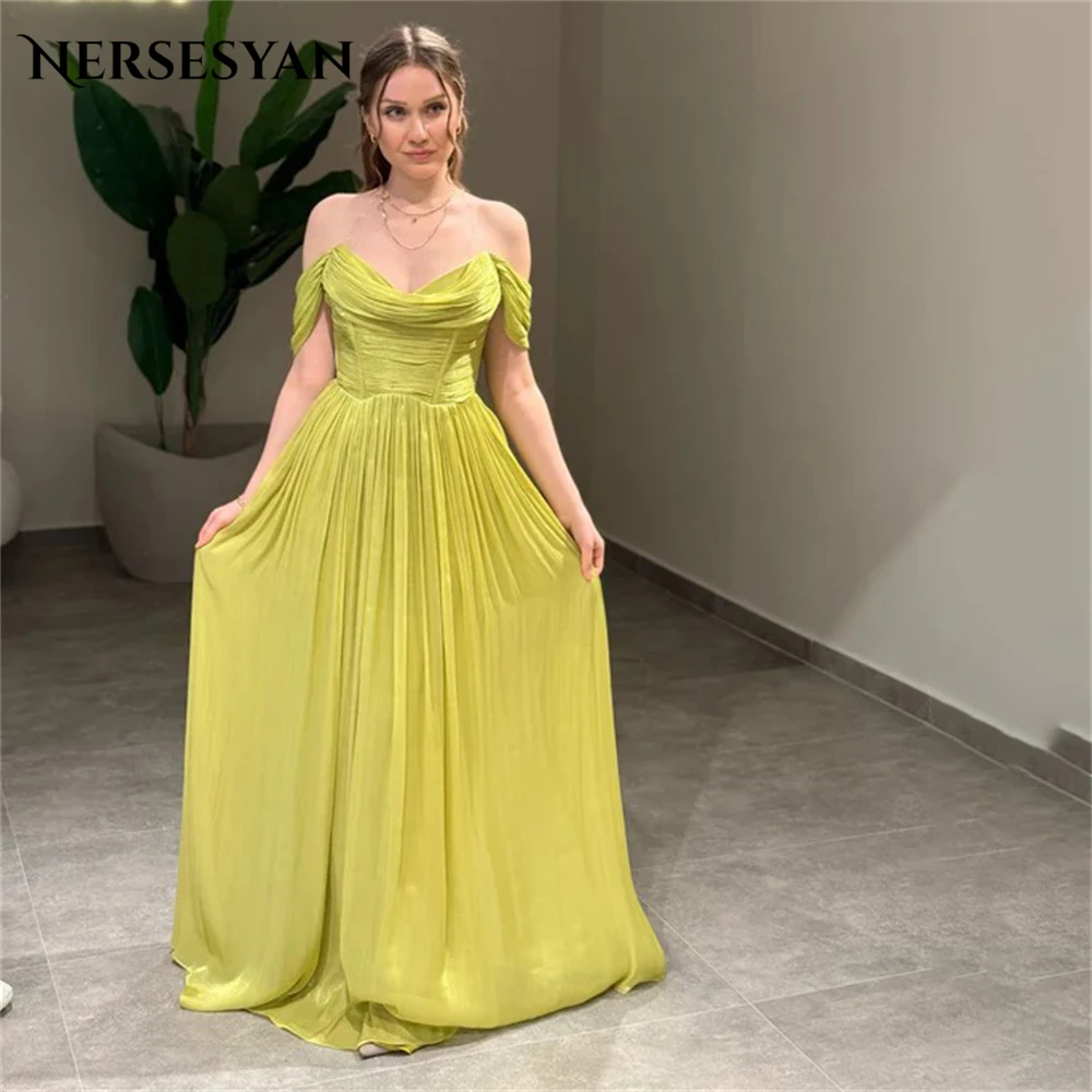 Nersesyan Olive Green Elegant Prom Dresses Draped Off Shoulder Pleats A Line Ball Gowns Backless Satin Party Gowns Customized
Nersesyan Olive Green Elegant Prom Dresses Draped Off Shoulder Pleats A Line Ball Gowns Backless Satin Party Gowns Customized