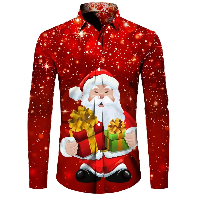 2024 Christmas shirt 3d printing elk santa pattern snowman men's shirt fashion new designer design long sleeve top
2024 Christmas shirt 3d printing elk santa pattern snowman men's shirt fashion new designer design long sleeve top
