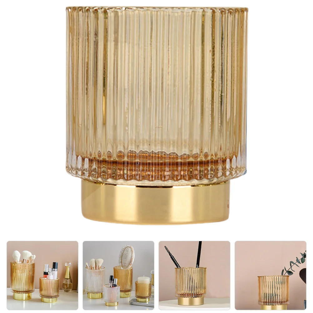 Thickened Glass Brush Holder Clear Makeup Brush Cup Striped Durable Organizer for Vanity Pen Pencil Storage Pen Holder
Thickened Glass Brush Holder Clear Makeup Brush Cup Striped Durable Organizer for Vanity Pen Pencil Storage Pen Holder