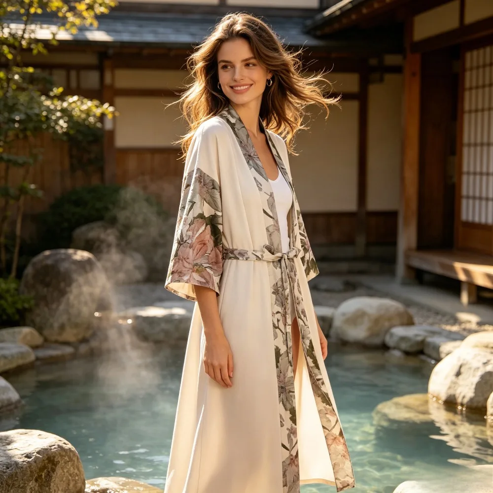 Elegant European Flower Print Kimono Yukata,Long Feather Sunproof Cardigan Coat for Women,Ethnic Outfit for Daily Wear & Cosplay
Elegant European Flower Print Kimono Yukata,Long Feather Sunproof Cardigan Coat for Women,Ethnic Outfit for Daily Wear & Cosplay