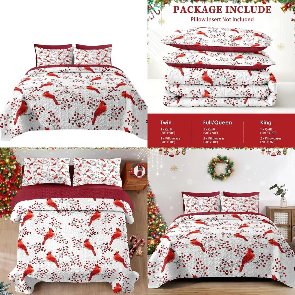 Комплект одеял Cardinal Bird & Berries King — легкий покрывало с наволочками для детей и взрослых
Комплект одеял Cardinal Bird & Berries King — легкий покрывало с наволочками для детей и взрослых