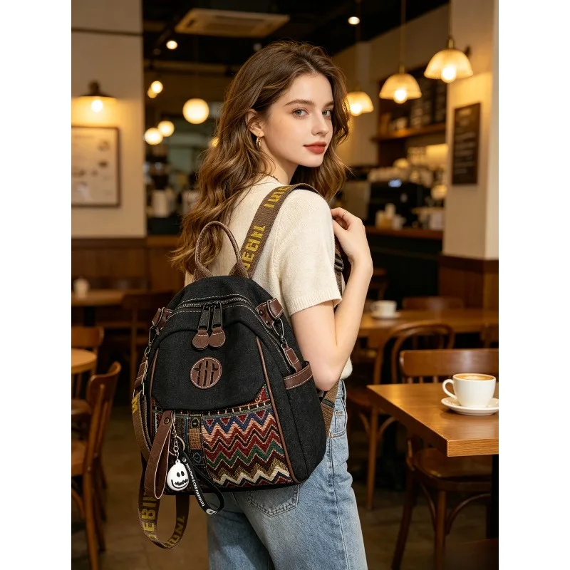 1pcs Women Denim Backpack Large Capacity Vintage Embroidery Backpack Multifunctional Crossbody Bag
1pcs Women Denim Backpack Large Capacity Vintage Embroidery Backpack Multifunctional Crossbody Bag