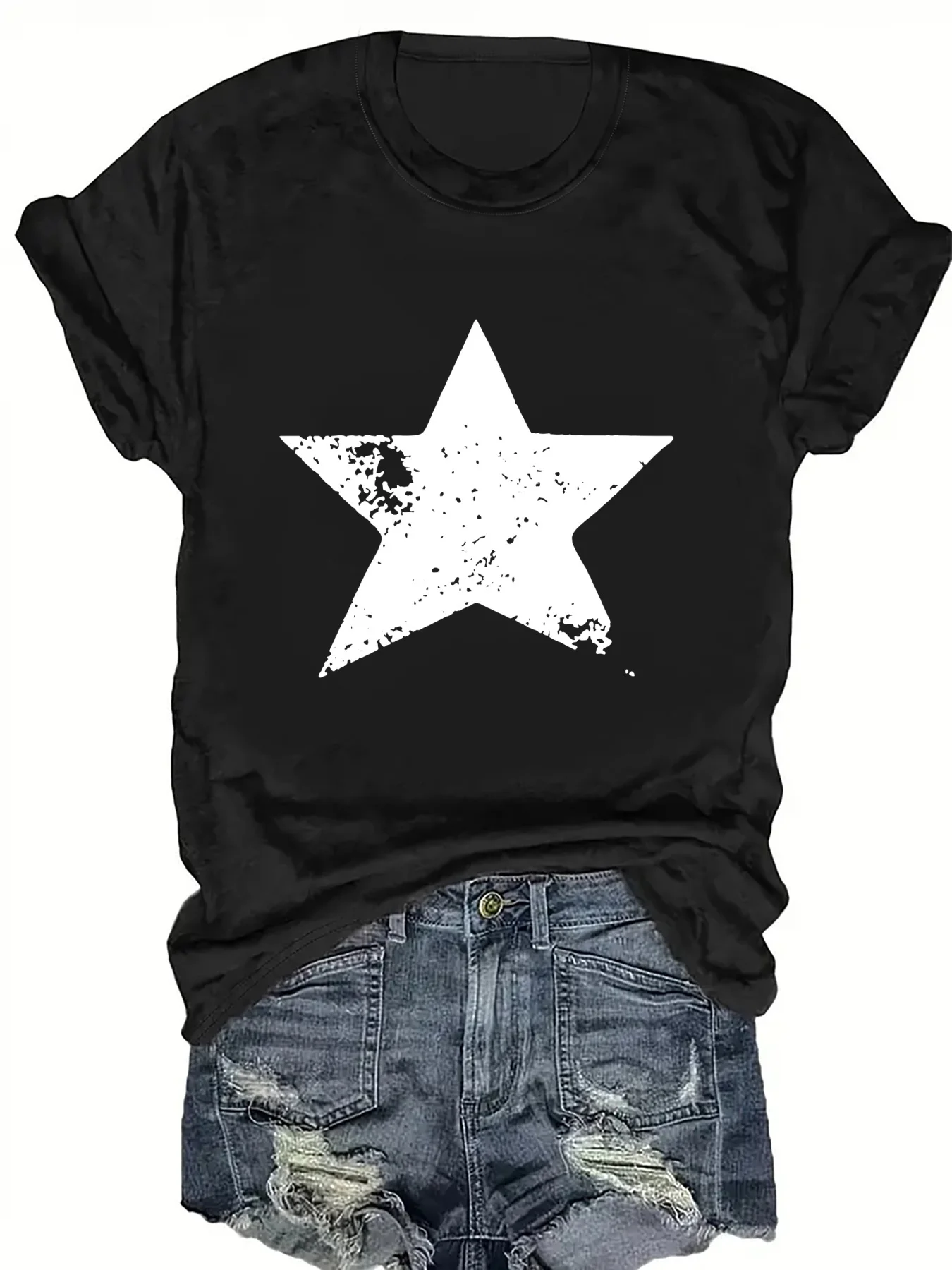 Fashionable Geometric Print round Neck Short Sleeve Women's Top Elegant Casual Style
Fashionable Geometric Print round Neck Short Sleeve Women's Top Elegant Casual Style