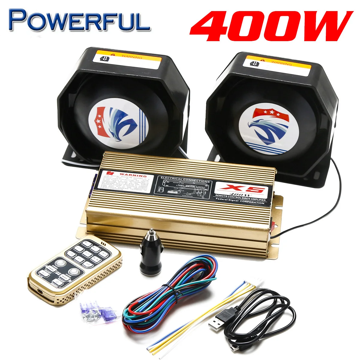 400W Police Siren Car MIC Speaker System 14 Sound for Car Warning Alarm Police Fire Siren Horn Pa System Amplifier
400W Police Siren Car MIC Speaker System 14 Sound for Car Warning Alarm Police Fire Siren Horn Pa System Amplifier