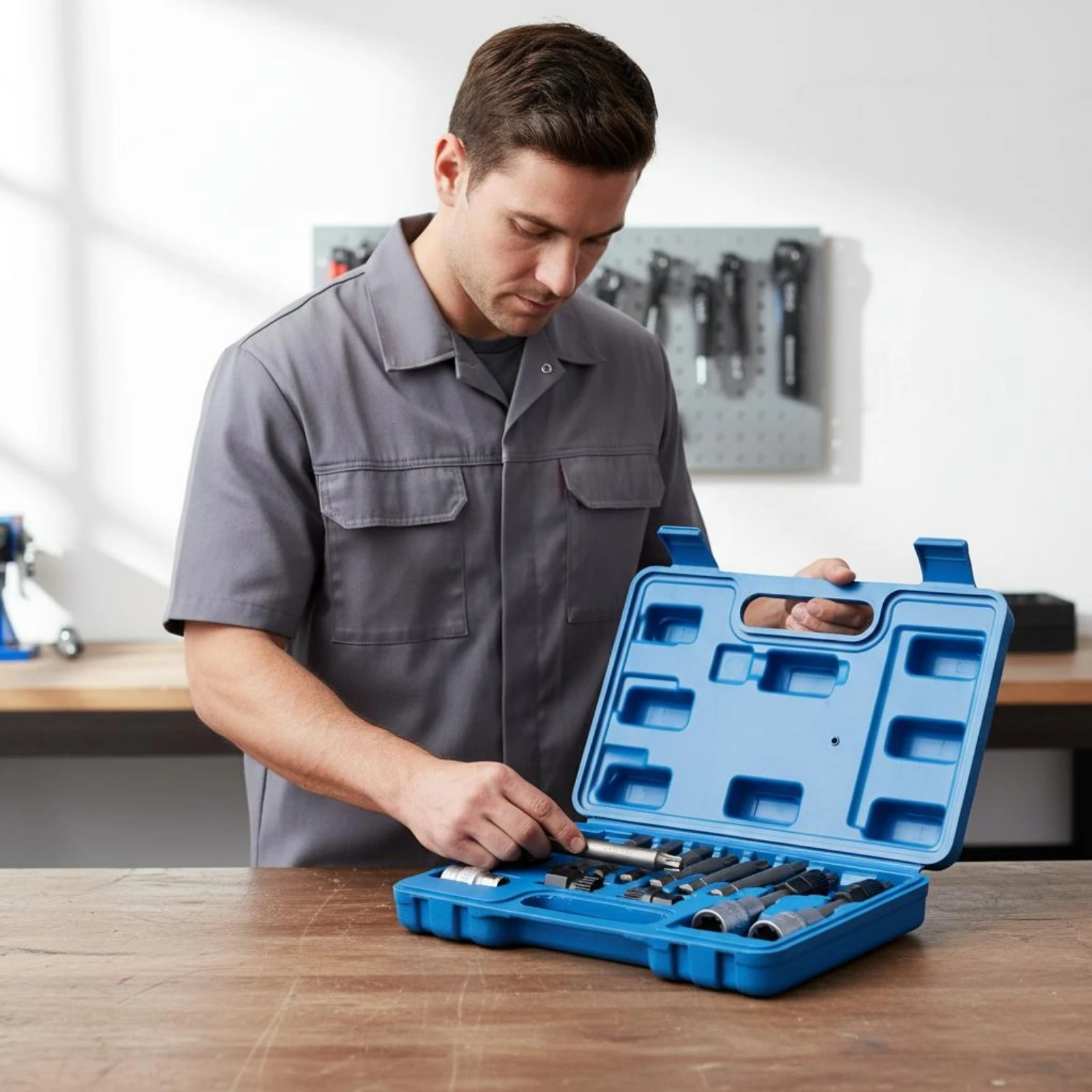 Alternator Pulley Tool Kit 13 Piece Alternator Pulley Removal Kit Auto Repair Gear Molded Interior Built-in Handle
Alternator Pulley Tool Kit 13 Piece Alternator Pulley Removal Kit Auto Repair Gear Molded Interior Built-in Handle