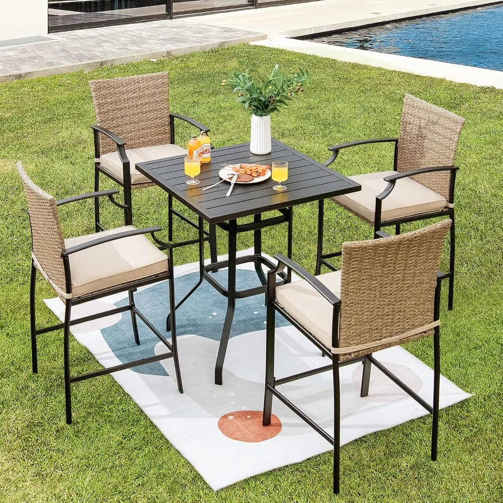 Patio Bar Height Table, 32 Inch Outdoor Steel Square Bar Table, Bistro High Top Table W/Powder-Coated Tabletop, Customized
Patio Bar Height Table, 32 Inch Outdoor Steel Square Bar Table, Bistro High Top Table W/Powder-Coated Tabletop, Customized
