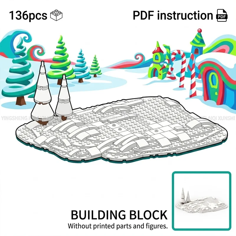 MOC Winter Snow Scene Baseplate Building Blocks Christmas Village Diorama Display Stand Mountain Landscape Adult Brick Toy
MOC Winter Snow Scene Baseplate Building Blocks Christmas Village Diorama Display Stand Mountain Landscape Adult Brick Toy