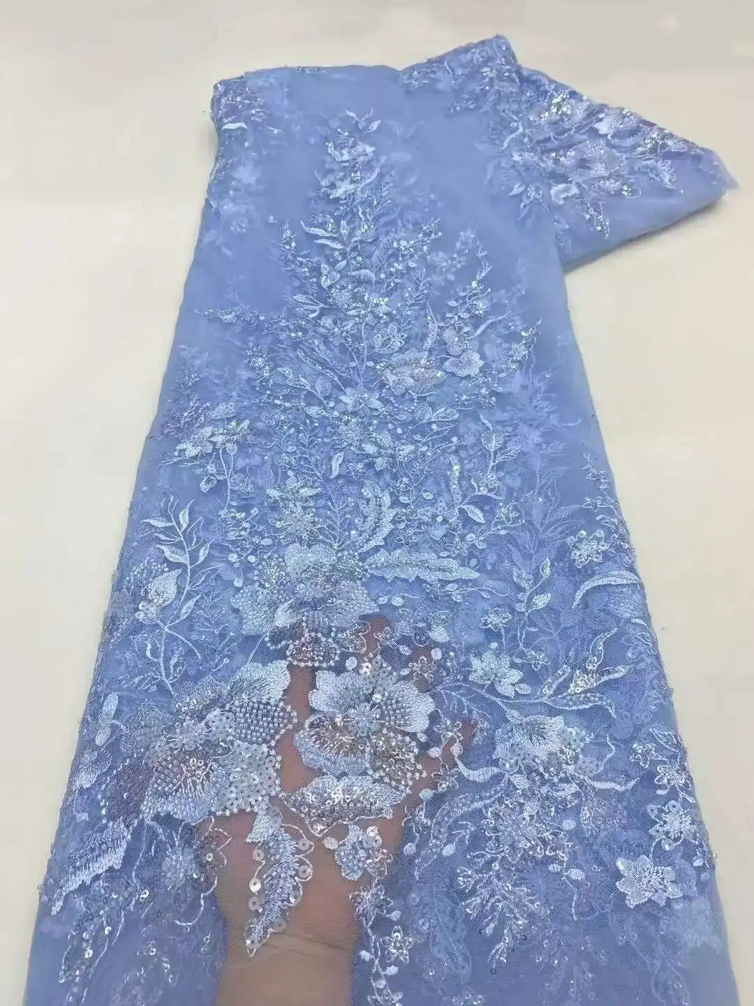 5 Yards French Beaded Sequins Lace Fabric 2025 High Quality Mesh Tulle African Lace Fabric Nigerian Wedding Dress For Women
5 Yards French Beaded Sequins Lace Fabric 2025 High Quality Mesh Tulle African Lace Fabric Nigerian Wedding Dress For Women