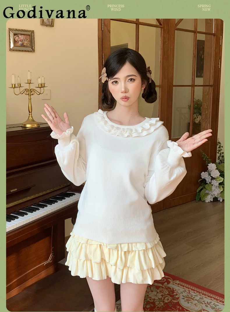 Весна и осень, новый японский стиль, милый милый вязаный свитер в стиле Лолиты для девочек, внутренняя рубашка с бантом, топ с пышными рукавами и длинными рукавами
Весна и осень, новый японский стиль, милый милый вязаный свитер в стиле Лолиты для девочек, внутренняя рубашка с бантом, топ с пышными рукавами и длинными рукавами